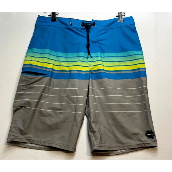 O'Neill Hyper Freak board shorts mens 30 x 11 drawstring swim trunks blue - Picture 1 of 11